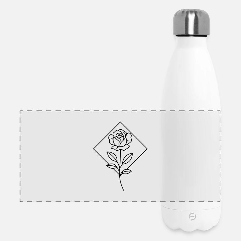 rose - Panoramic Thermal Bottle 500 ml - white