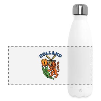 Hollande Tulipe moulin à vent Emblème - Gourde isotherme panoramique 500 ml - blanc - Devant