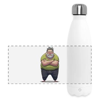 Grumbling Giant Cartoon - Panoramic Thermal Bottle 500 ml - white - Front