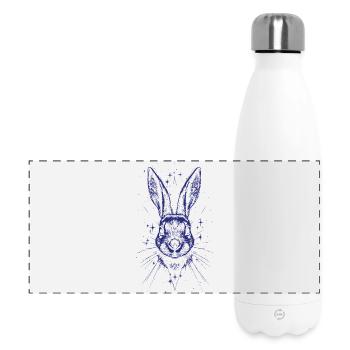 Lapin de Pâques Animal Vintage de Pâques - Gourde isotherme panoramique 500 ml - blanc - Devant