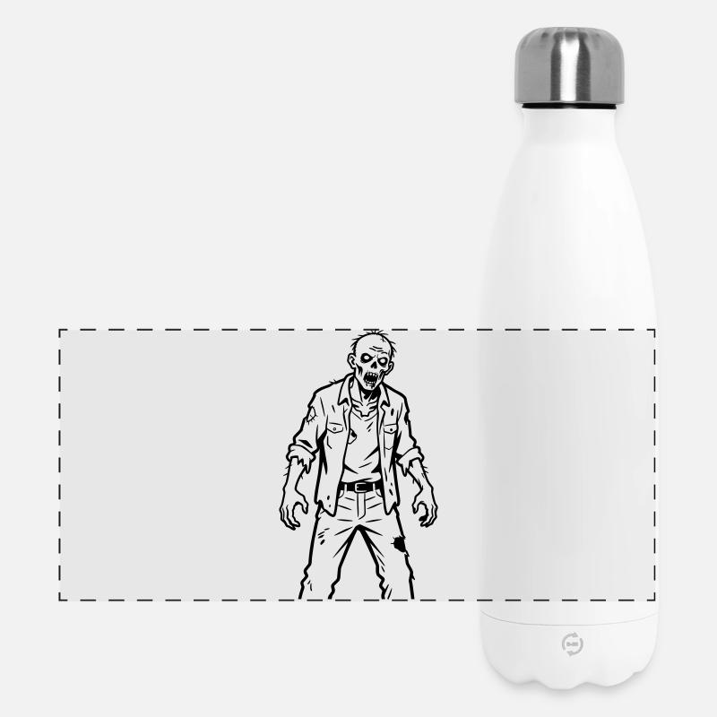 Zombie - Panorama Isolierflasche 500 ml - Weiß