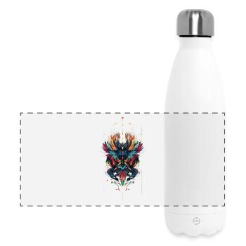 Ornement Miracle Papillon en couleur - Gourde isotherme panoramique 500 ml - blanc - Devant