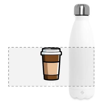 Kafee to Go Morgenmensch - Panorama Isolierflasche 500 ml - Weiß - Vorne
