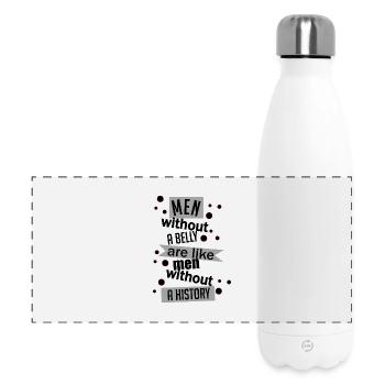 Männer mögen ein Geschichtsband - Panorama Isolierflasche 500 ml - Weiß - Vorne