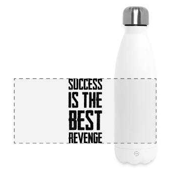 success is the best revenge - Panoramic Thermal Bottle 500 ml - white - Front