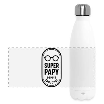 Super Opa seit immer - Panorama Isolierflasche 500 ml - Weiß - Vorne