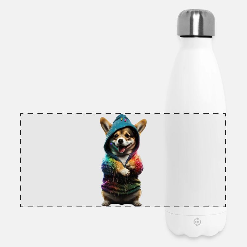 Stylish Pup - Panoramic Thermal Bottle 500 ml - white
