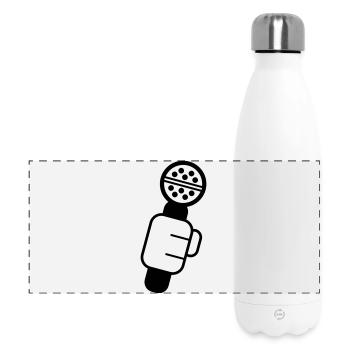 Microphone Check Mikrophon, Mikrofon, Mike, MC, Hi - Panorama Isolierflasche 500 ml - Weiß - Vorne