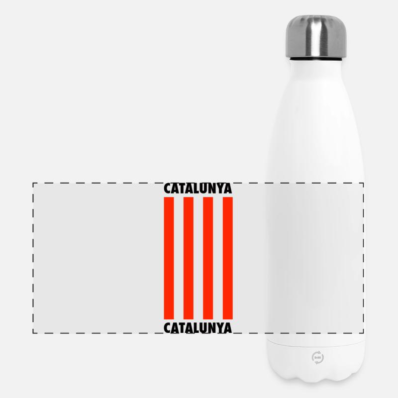 Katalonien - Panorama Isolierflasche 500 ml - Weiß