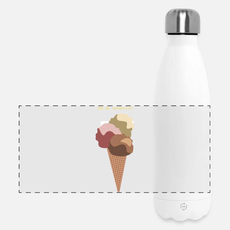 Auf die Sommerzeit Eiswaffel - Panoramic Thermal Bottle 500 ml - white