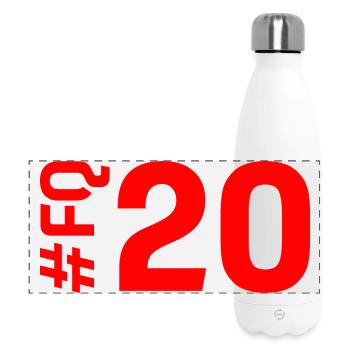 FQ20-KARTON - Panorama Isolierflasche 500 ml - Weiß - Vorne