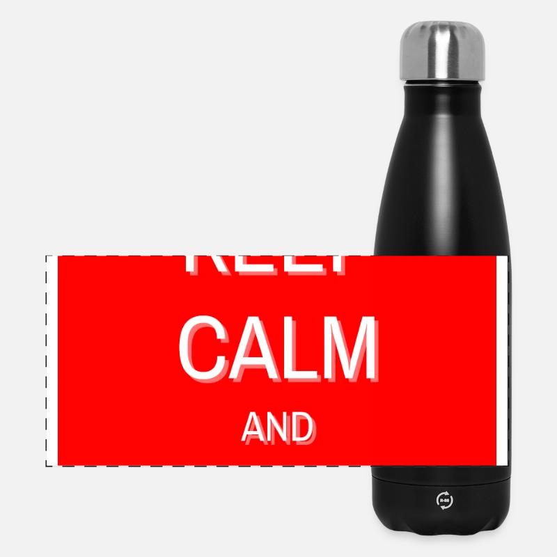 Stay calm and eat rendang - Panoramic Thermal Bottle 500 ml - black