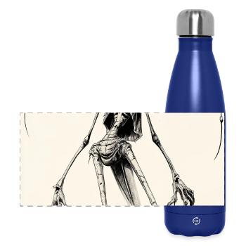 Skelettalien mit Hut – düster charmant - Panorama Isolierflasche 500 ml - Dunkelblau  - Vorne