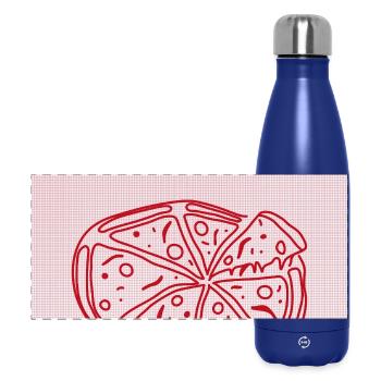 Welcome to Pizza Night - red-pink - Party-Style - Panorama Isolierflasche 500 ml - Dunkelblau  - Vorne
