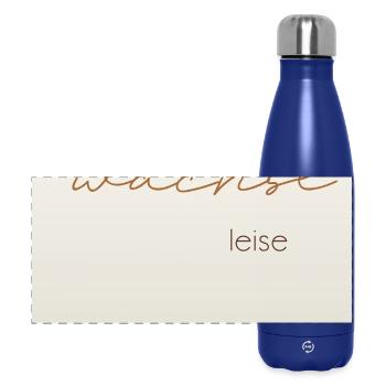 I'm growing quietly - Panoramic Thermal Bottle 500 ml - dark blue  - Front