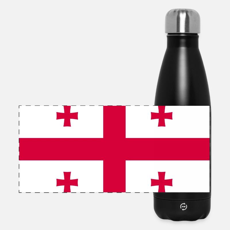 Georgia Flag - Panoramic Thermal Bottle 500 ml - black
