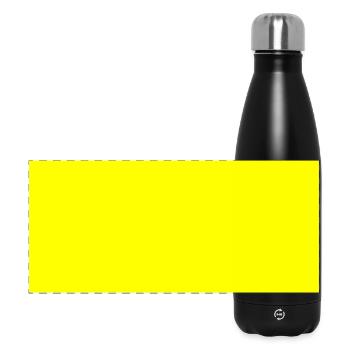 Modèle de texture de fond jaune Personnaliser - Gourde isotherme panoramique 500 ml - noir - Devant