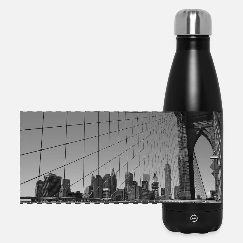 Brooklyn bridge - Panoramic Thermal Bottle 500 ml - black