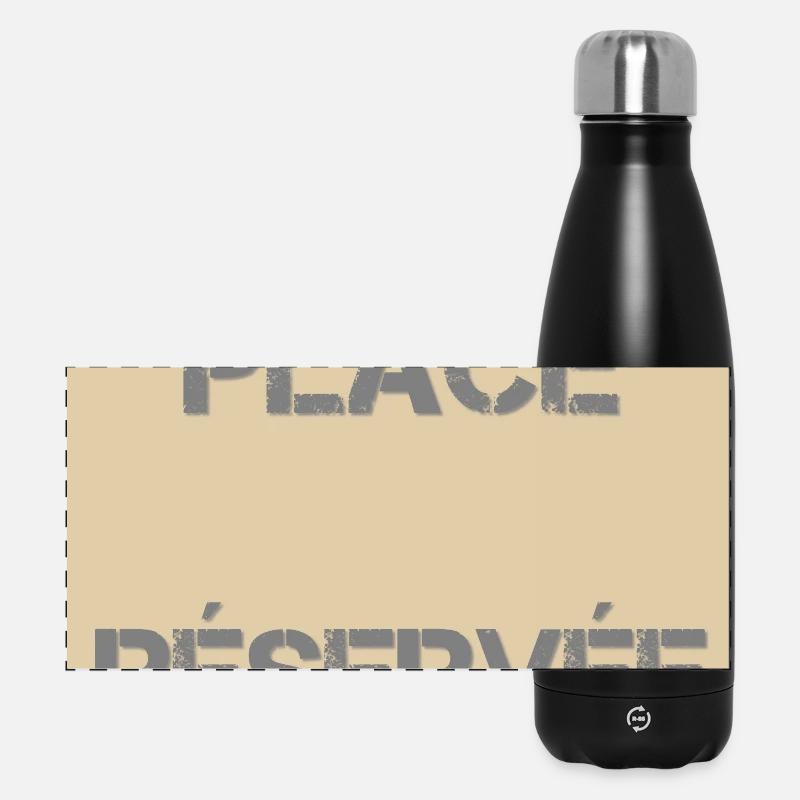 Place Réservée Distress Beige - Gourde isotherme panoramique 500 ml - noir