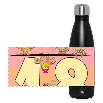 Poules de dix-huit ans - 18e anniversaire - Gourde isotherme panoramique 500 ml - noir - Devant