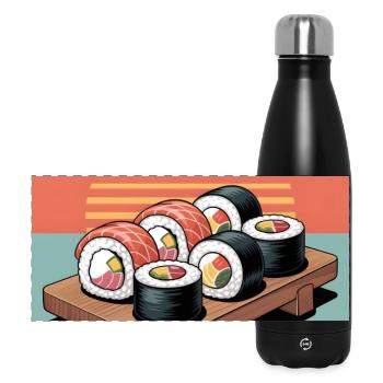 sushi - Gourde isotherme panoramique 500 ml - noir - Devant