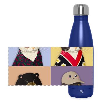 Cat Couture Quartet - Panoramic Thermal Bottle 500 ml - dark blue  - Front