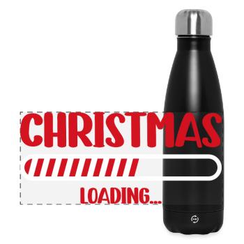Christmas Loading Progress Bar - Panoramic Thermal Bottle 500 ml - black - Front