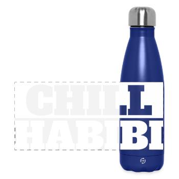 Chill Habibi Funny Arab Friend Design Meaning Chil - Panoramic Thermal Bottle 500 ml - dark blue  - Front
