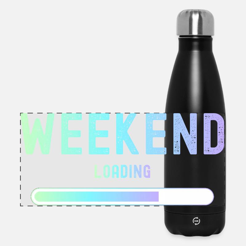 Weekend loading Wochenende und Freizeit - Panorama Isolierflasche 500 ml - Schwarz