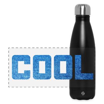 Cool Jeans Motif Fête Stylé Déclaration Vibes - Gourde isotherme panoramique 500 ml - noir - Devant