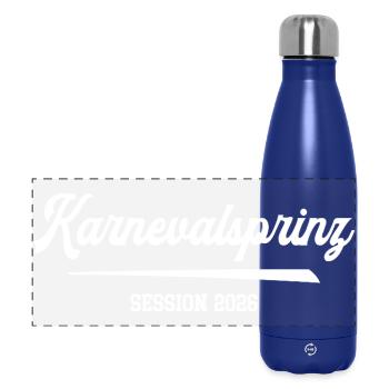 Karnevalsprinz Kostüm Karneval 2026 Kölle Fasching - Panorama Isolierflasche 500 ml - Dunkelblau  - Vorne