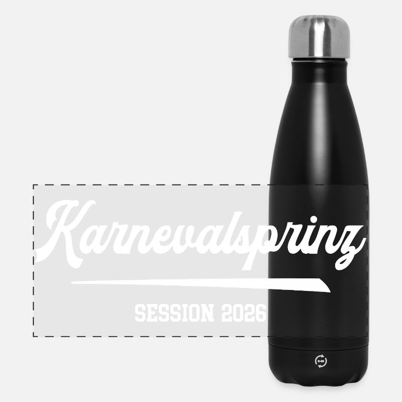 Carnival Prince Costume Carnival 2026 Cologne Carnival - Panoramic Thermal Bottle 500 ml - black