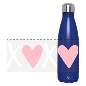 XOXO Câlins et bisous - Gourde isotherme panoramique 500 ml - bleu foncé  - Devant