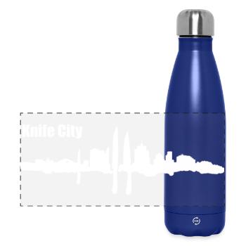 Messer Stadt - Panorama Isolierflasche 500 ml - Dunkelblau  - Vorne