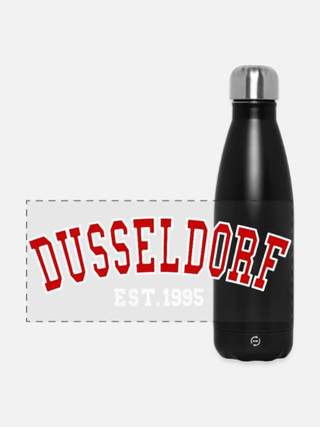 Düsseldorf Est. 1995 - Panorama Isolierflasche 500 ml - Schwarz