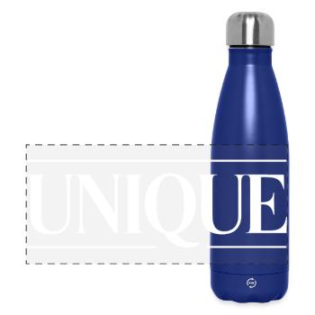 Unique Einzigartig Unikat Selbstwert Einzig Artig - Panorama Isolierflasche 500 ml - Dunkelblau  - Vorne