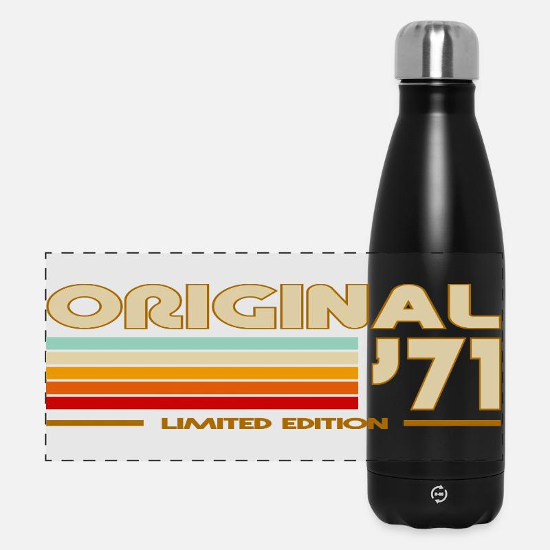 Original von 1971 - Panorama Isolierflasche 500 ml - Schwarz