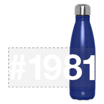 1981 Hashtag 45e anniversaire 45 ans - Gourde isotherme panoramique 500 ml - bleu foncé  - Devant
