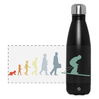 Evolution des Skisports - Panorama Isolierflasche 500 ml - Schwarz - Vorne