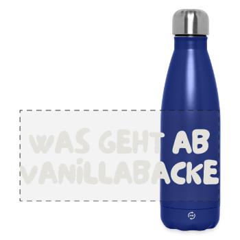 was geht ab vanillabacke - Panorama Isolierflasche 500 ml - Dunkelblau  - Vorne