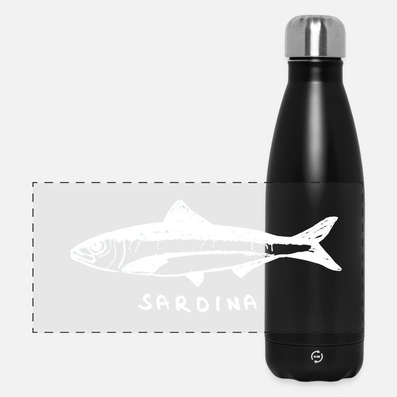 Sardina knows sardine fish - Panoramic Thermal Bottle 500 ml - black