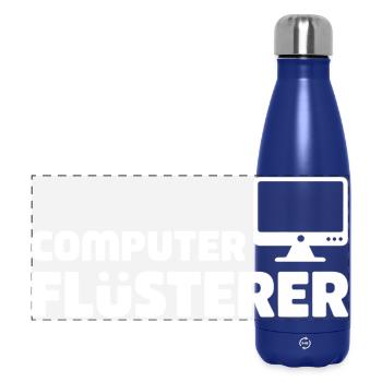 Computer Whisperer Retro-Tech - Panoramic Thermal Bottle 500 ml - dark blue  - Front