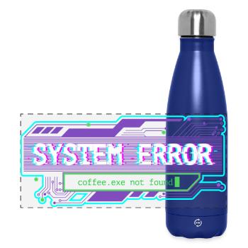 Erreur système – coffee.exe non trouvée - Gourde isotherme panoramique 500 ml - bleu foncé  - Devant