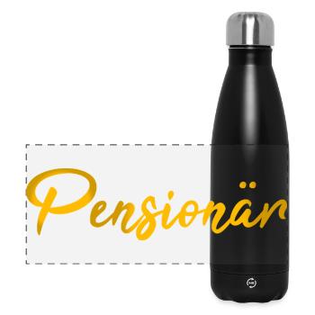 Écriture Cadeau de retraité - Gourde isotherme panoramique 500 ml - noir - Devant