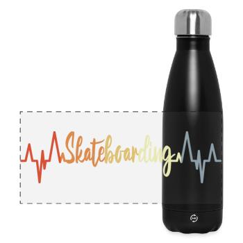 Battement de cœur du skateboard - Gourde isotherme panoramique 500 ml - noir - Devant