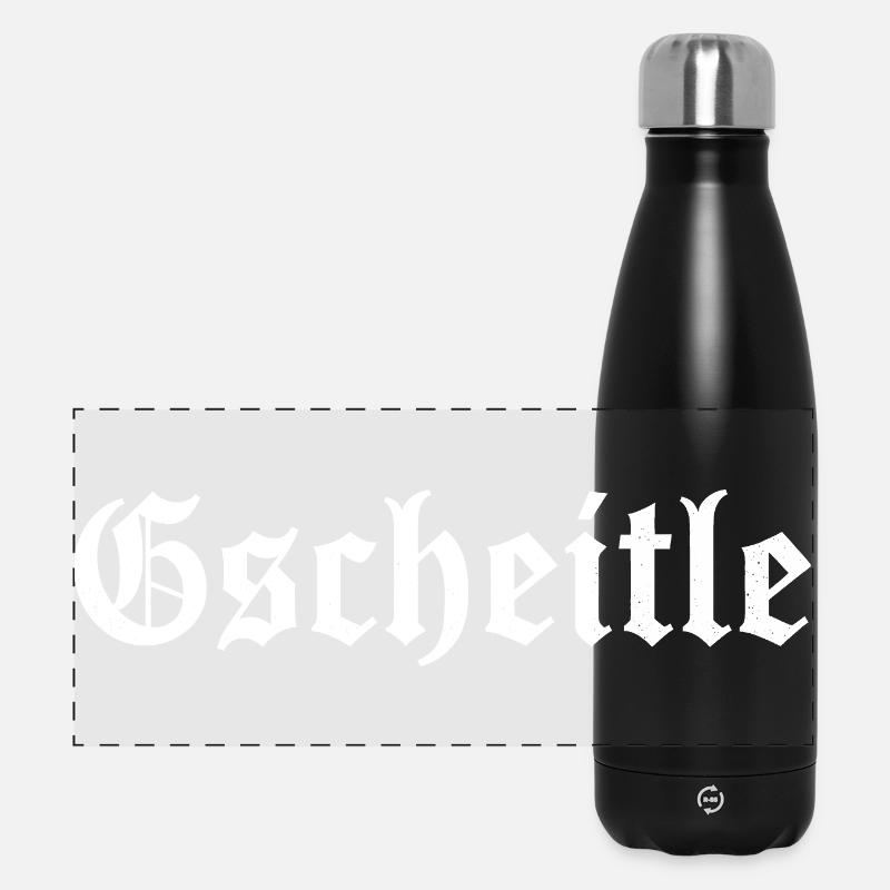 Gscheitle - Historisches Fraktal Design - Panorama Isolierflasche 500 ml - Schwarz