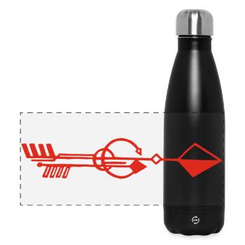 Seltsamer roter Pfeil - Panorama Isolierflasche 500 ml - Schwarz - Vorne