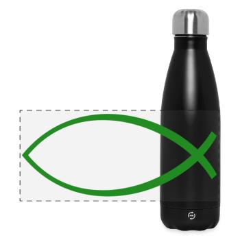 Ichtus poisson vert foncé - Gourde isotherme panoramique 500 ml - noir - Devant
