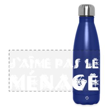 J'AIME PAS LE MÉNAGE !  - Gourde isotherme panoramique 500 ml - bleu foncé  - Devant