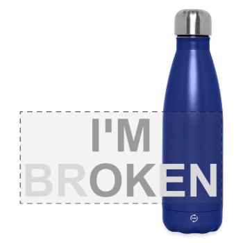 Mental gebrochen - Panorama Isolierflasche 500 ml - Dunkelblau  - Vorne